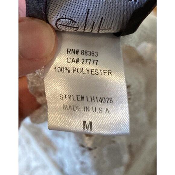 Elif Jordan Taylor Lace Flare Sleeve Top Size Medium Women’s Ivory - Picture 4 of 8